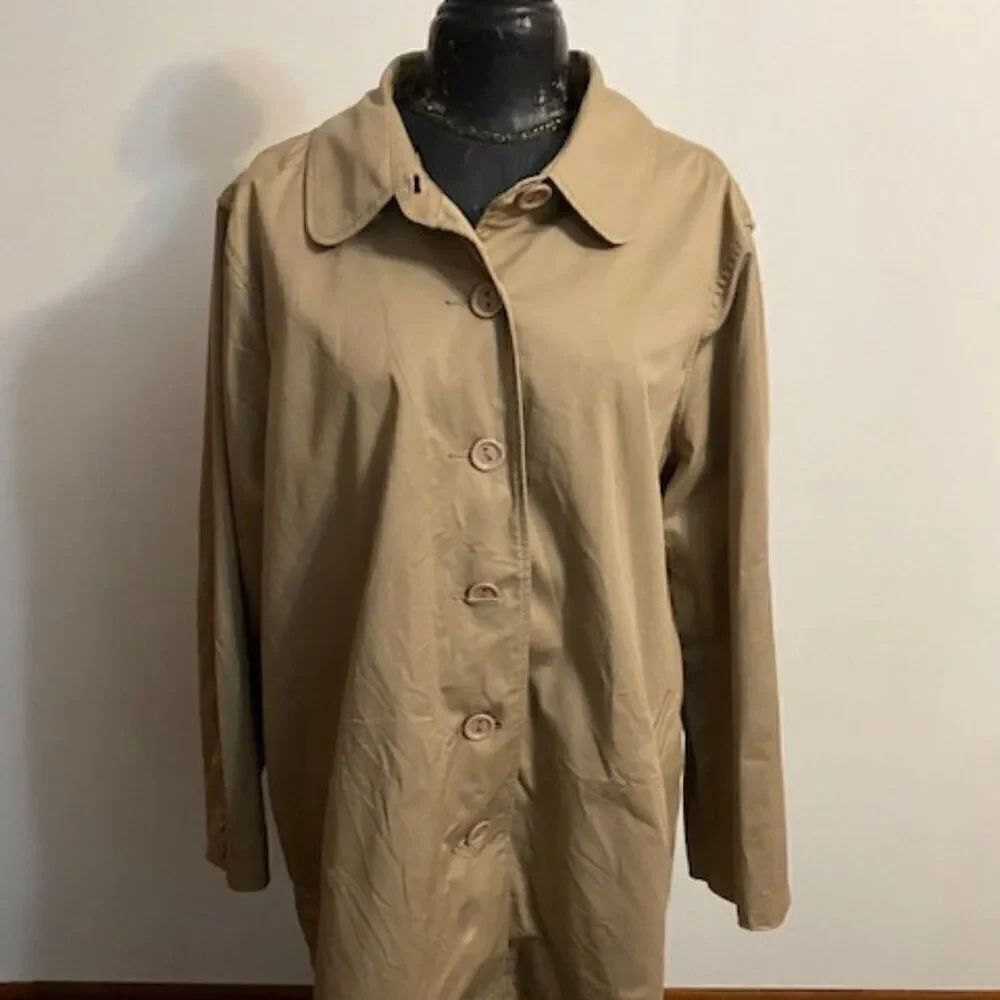 New Directions Khaki Trench coat, size 2X